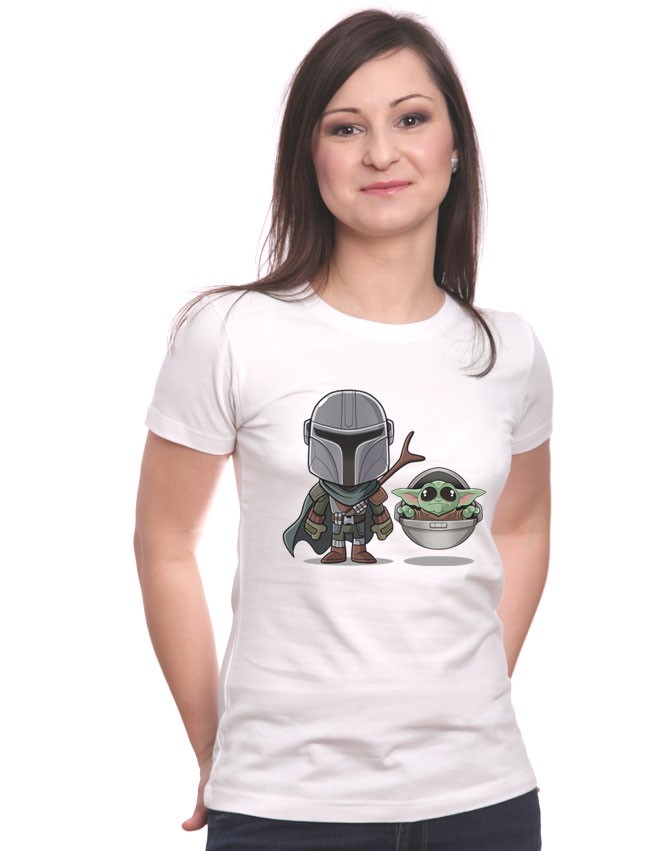 Koszulka damska z nadrukiem Baby Yoda 1