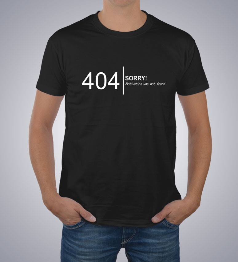 Koszulka z nadrukiem ERROR 404