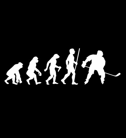 Koszulka z nadrukiem Ewolucja Hokeisty