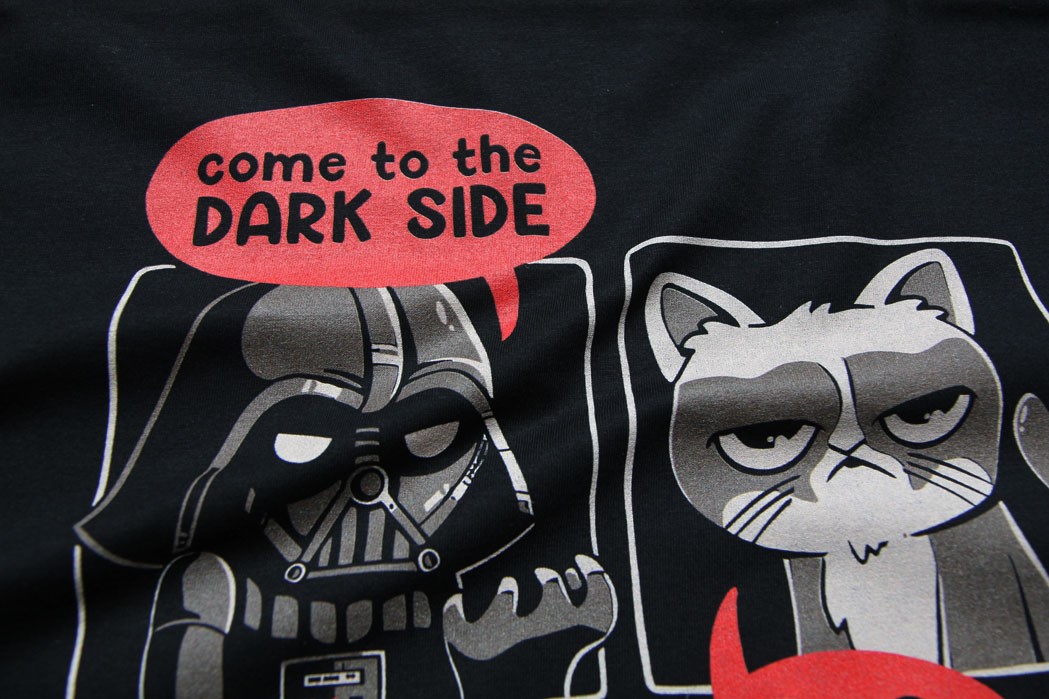 Koszulka z nadrukiem Dark Side No!