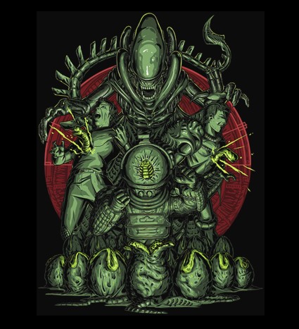 Koszulka z nadrukiem Alien