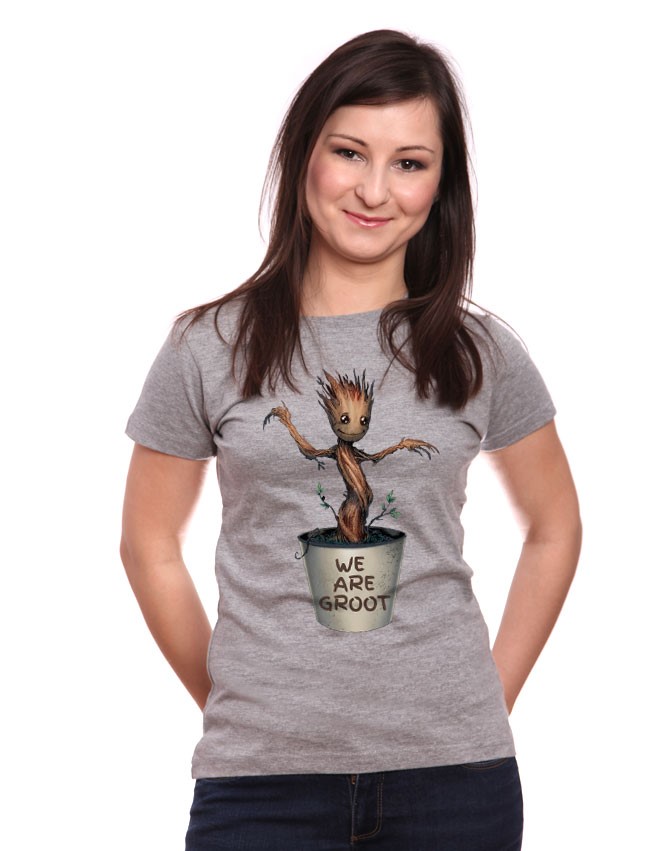 Koszulka damska z nadrukiem Baby Groot 1