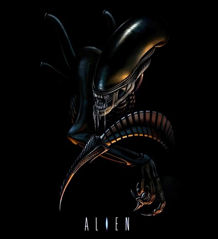 Koszulka z nadrukiem Alien 