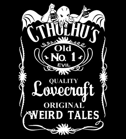 Koszulka z nadrukiem Lovecraft's Whiskey