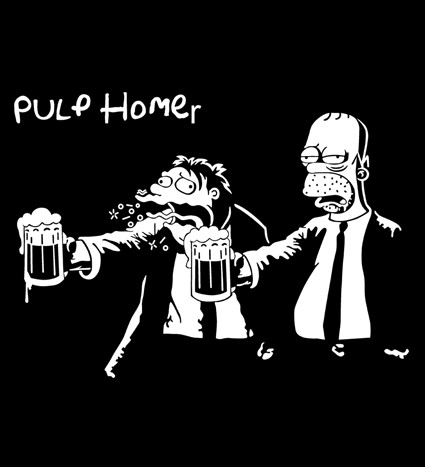 Koszulka z nadrukiem Pulp Homer