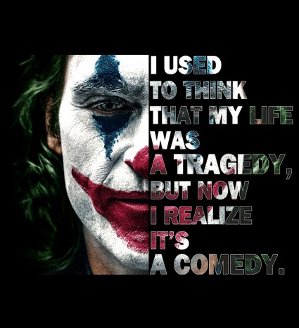 Koszulka z nadrukiem Joker's Tragedy