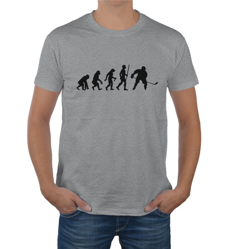 Koszulka z nadrukiem Ewolucja Hokeisty