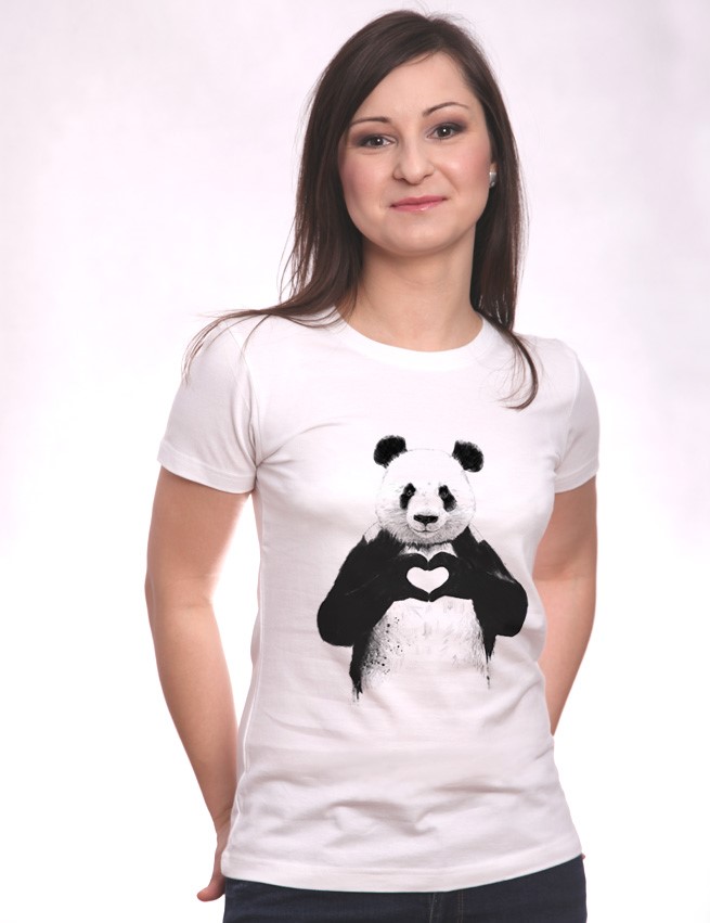 Koszulka damska z nadrukiem Panda