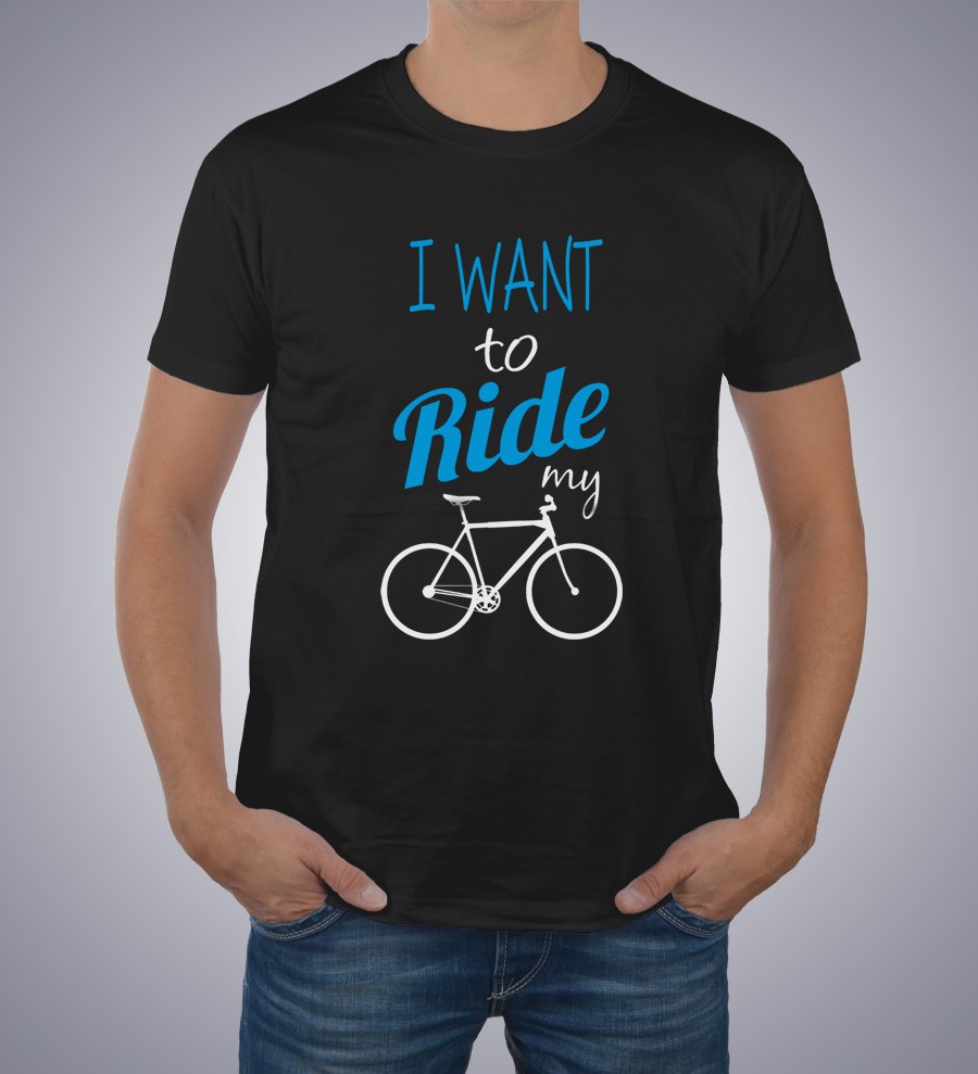 Koszulka z nadrukiem I Want To Ride
