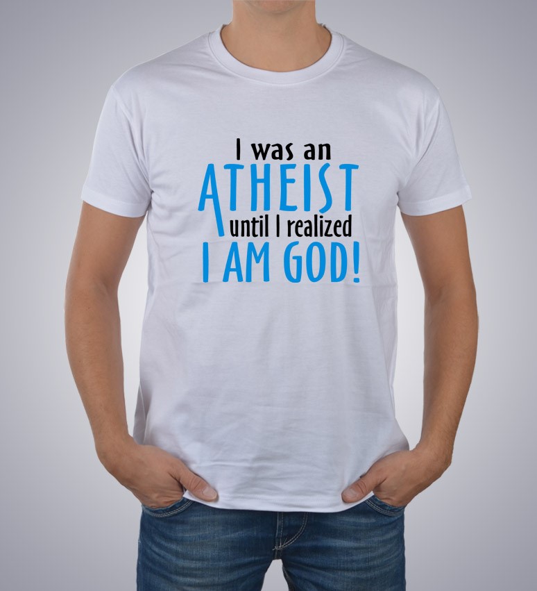 Koszulka z nadrukiem Byłem Ateistą