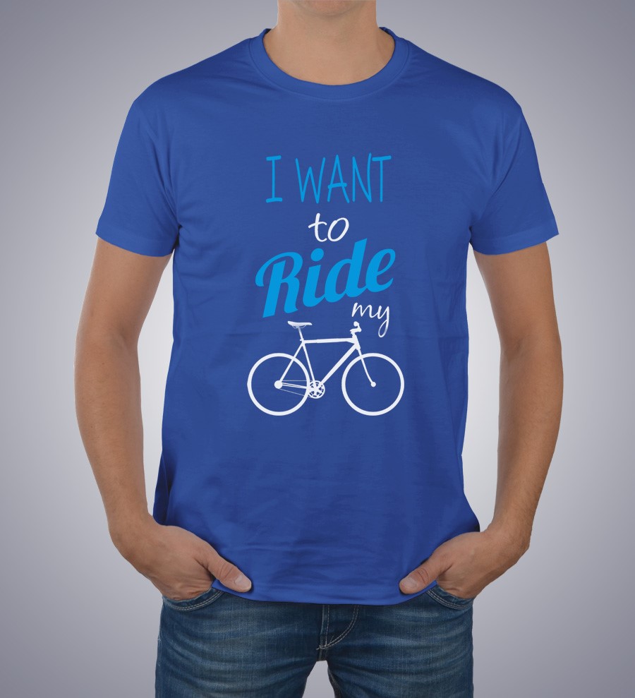 Koszulka z nadrukiem I Want To Ride